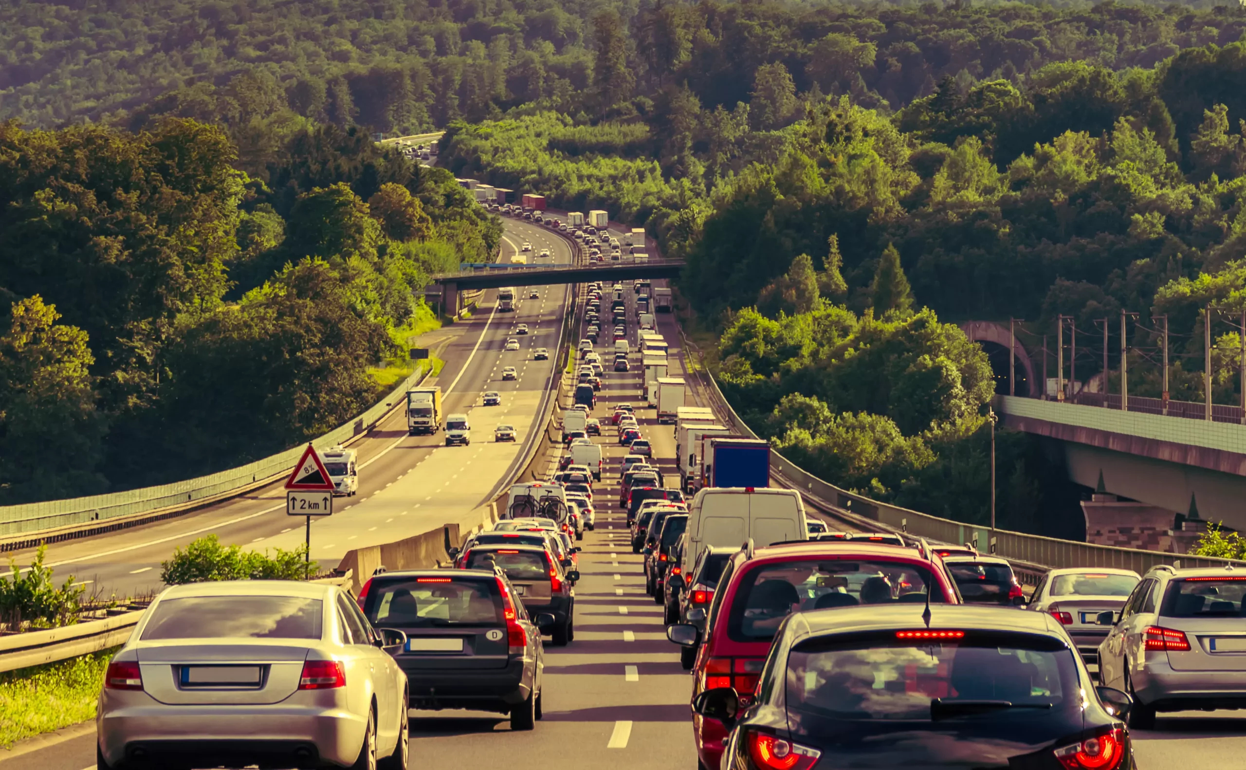 Symbolfoto von 5min.at: Stau auf der Autobahn.