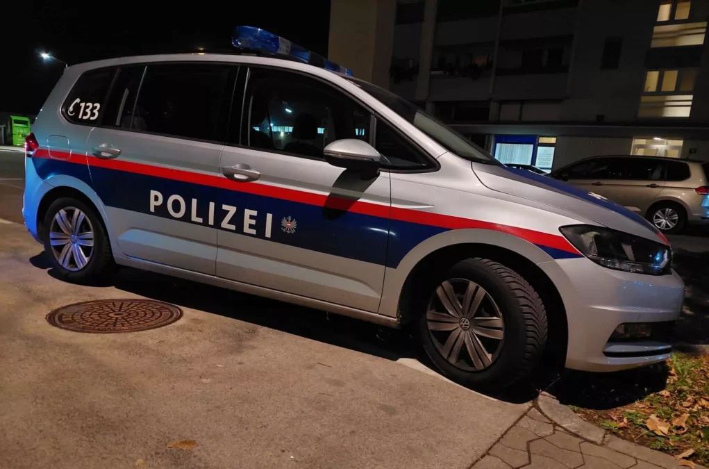 Symbolfoto zu einem Beitrag von 5min.at: Eine K&auml;rntner Polizeistreife bei Nacht