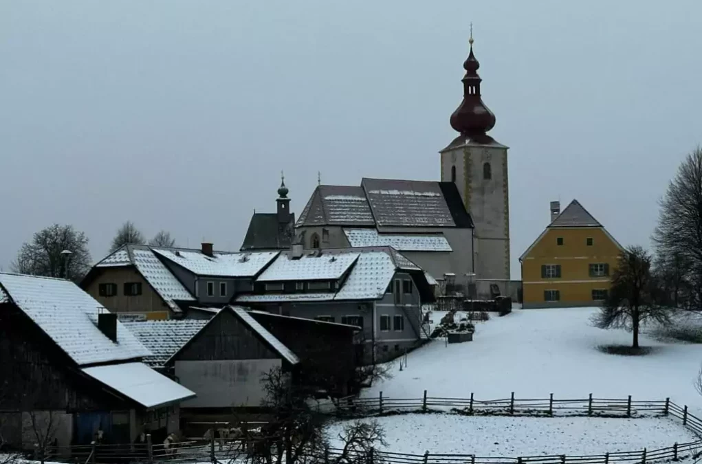 Symbolfoto zu einem Beitrag von 5min.at: St. Pankrazen schneebedeckt