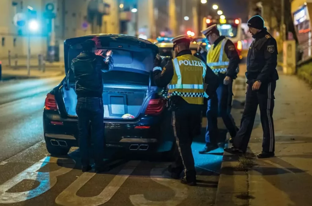 Bild auf 5min.at: Polizei bei einer Verkehrskontrolle