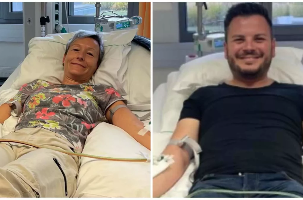 Foto in Beitrag von 5min.at: Zu sehen sind zwei Stammzellenspender.