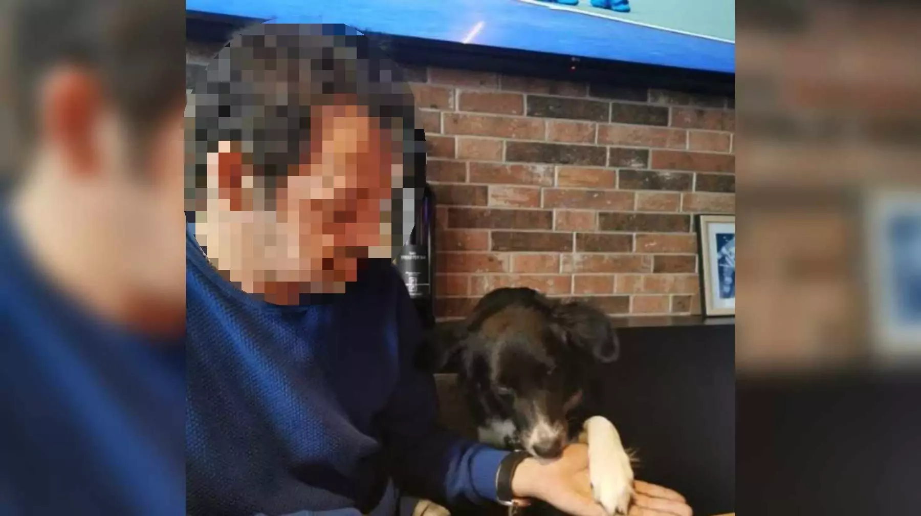 Foto in Beitrag von 5min.at: Zu sehen ist der Vermisste mit seinem Hund - verpixelt.