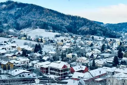 Bild auf 5min.at zeigt eine Schneelandschaft in Judendorf-Straßengel bei Graz.