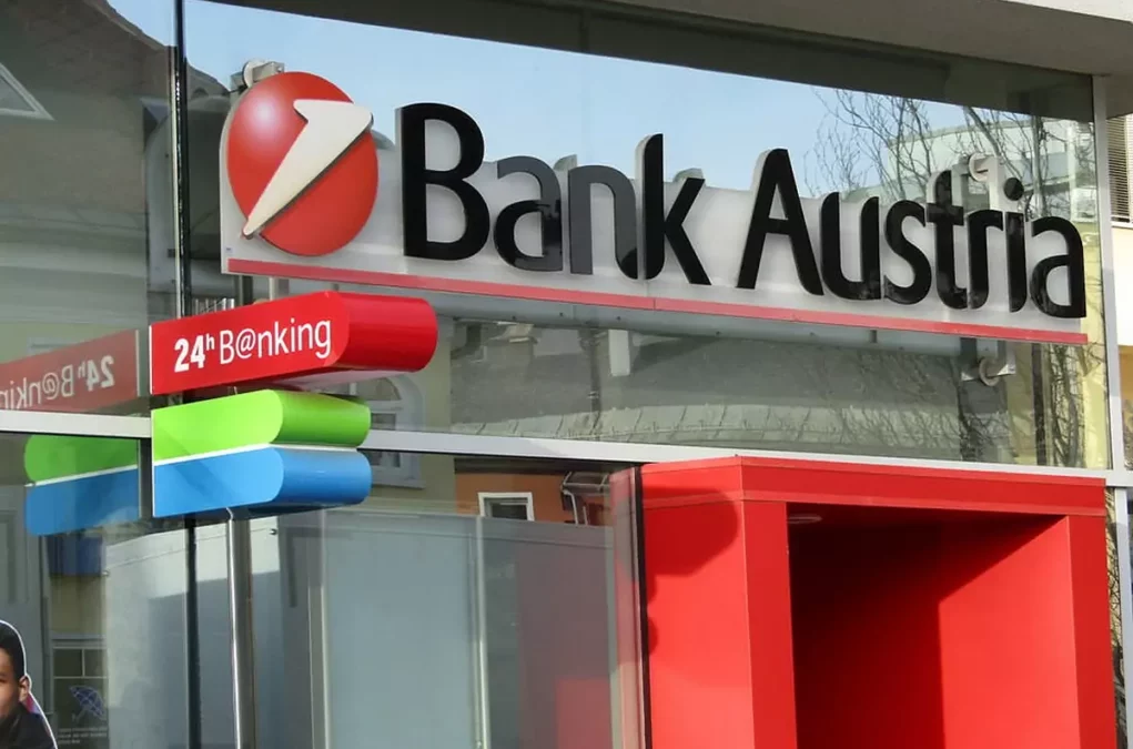 Bild auf 5min.at zeigt eine Bank Austria von au&szlig;en.