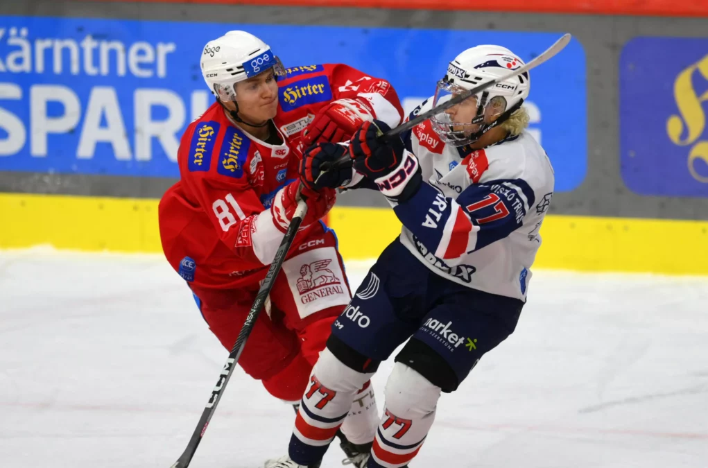 Zwei Tore, zwei Mal Aluminium: KAC kann in Laibach nicht gewinnen