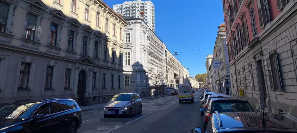 Bild auf 5min.at zeigt die Grazer Elisabethstraße.