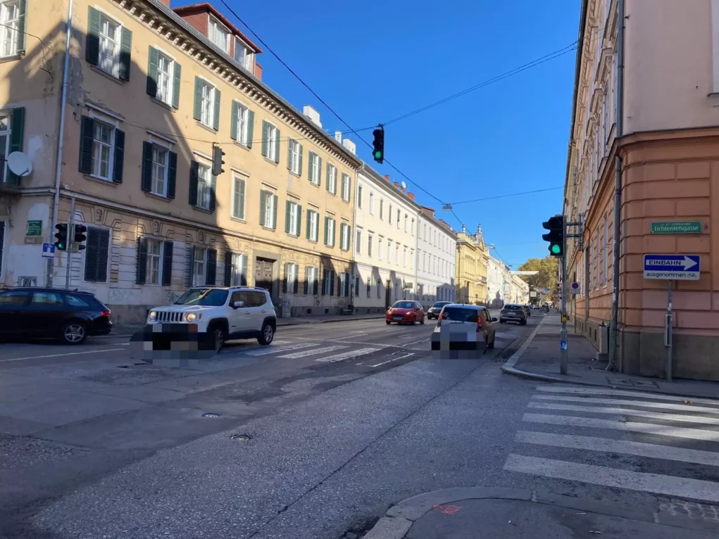 Bild auf 5min.at zeigt die Grazer Elisabethstraße.