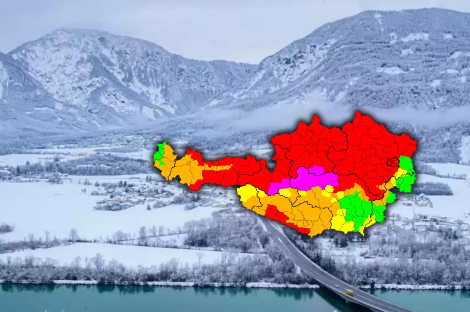 Höchste Warnstufe: Schnee-Walze überrollt Österreich