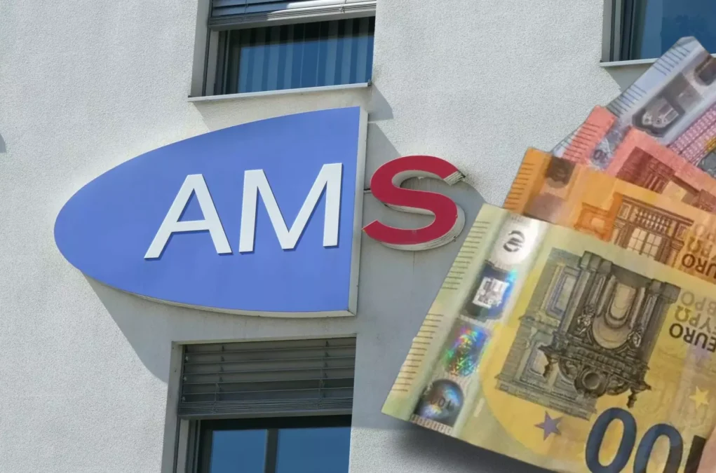 Bild auf 5min.at zeigt das AMS und Geld