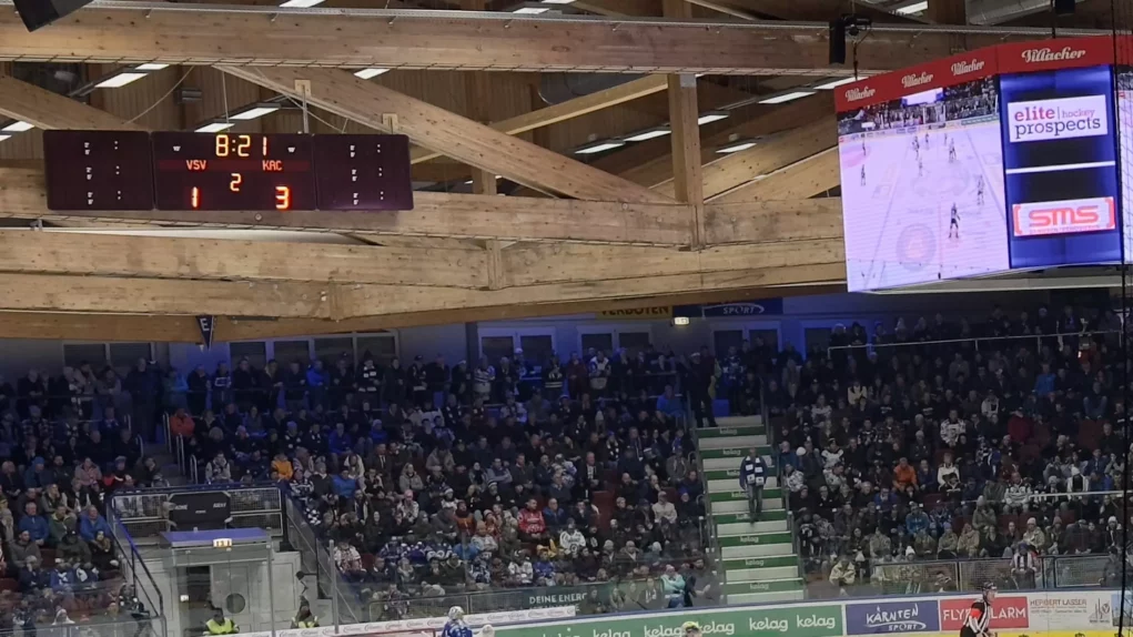 Bild auf 5min.at zeigt die Villacher Stadthalle beim Kärnten-Derby.
