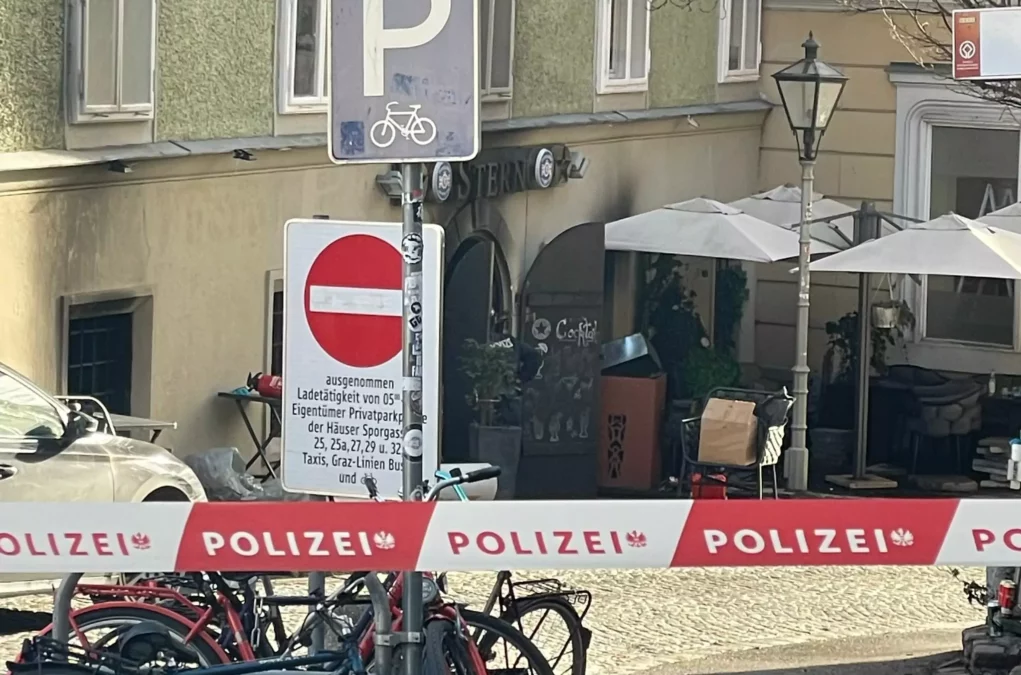 Bild auf 5min.at, zeigt ein Grazer Lokal von au&szlig;en. Ein Brand war dort ausgebrochen.