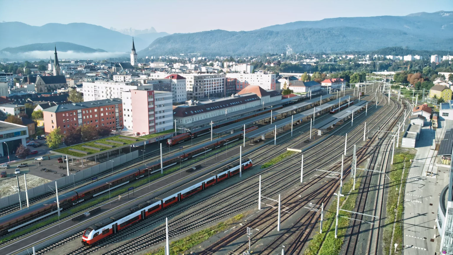 Ein Bild auf 5min.at zeigt den Villacher Hauptbahnhof.