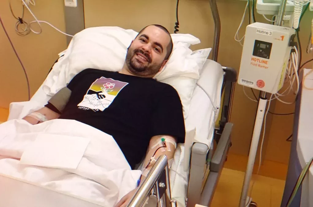 Bild auf 5min.at zeigt Raphael (31) aus Behamberg im Krankenhaus.