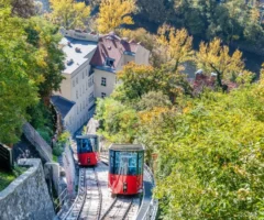 Bild auf 5min.at zeigt die Schlossbergbahn in Graz.