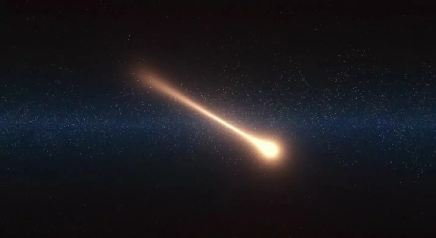 Foto in Beitrag von 5min.at: Zu sehen ist eine Feuerkugel am Nachthimmel.