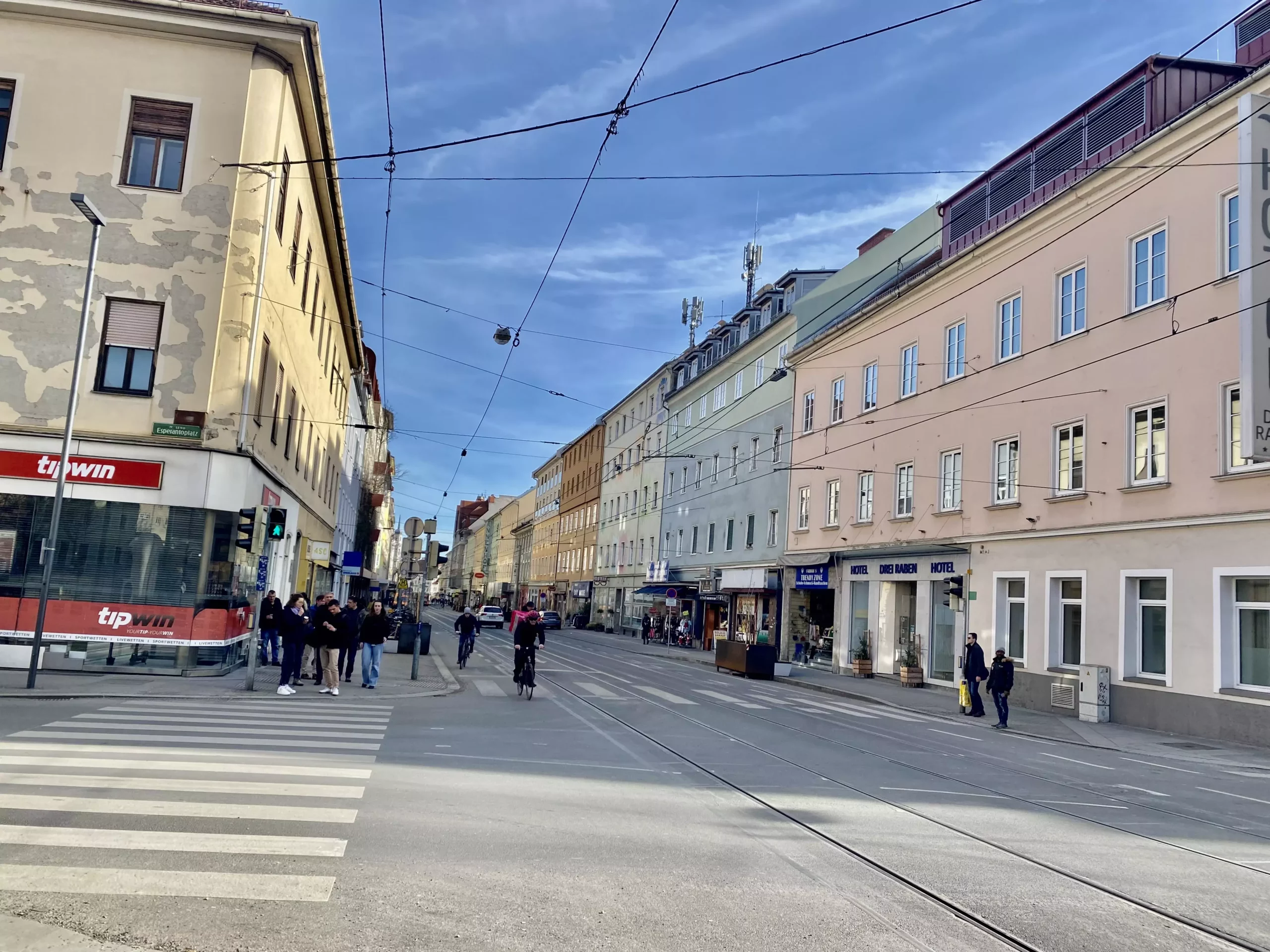 Foto auf 5min.at zeigt die Annenstraße in Graz.