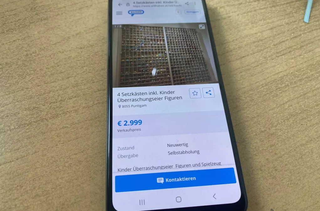 Auf willhaben: Grazerin verkauft hochpreisige Überraschungsei-Sammlung