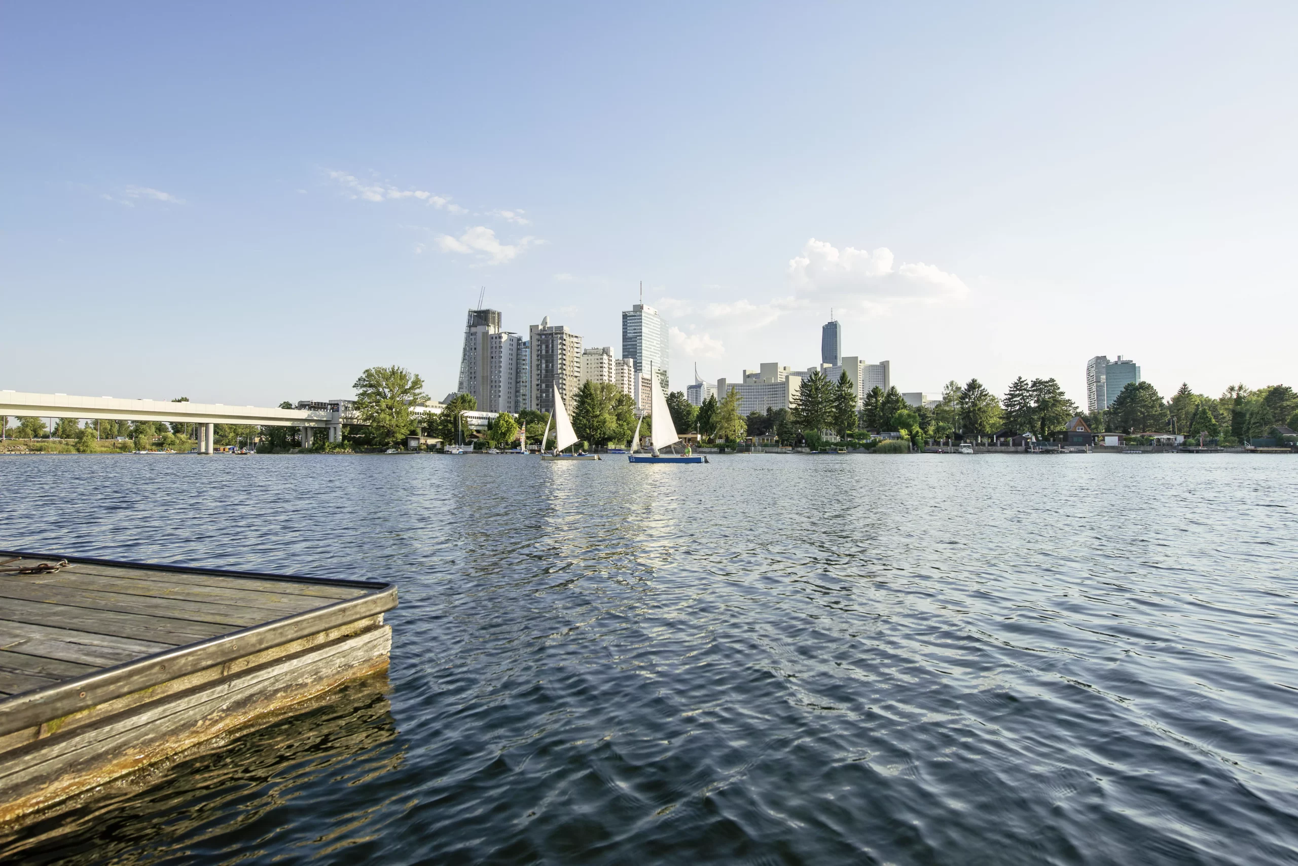 Bild auf 5min.at zeigt die Alte Donau in Wien.