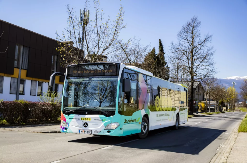 Das Bild auf 5min.at zeigt einen Bus der Kärntner Linien.