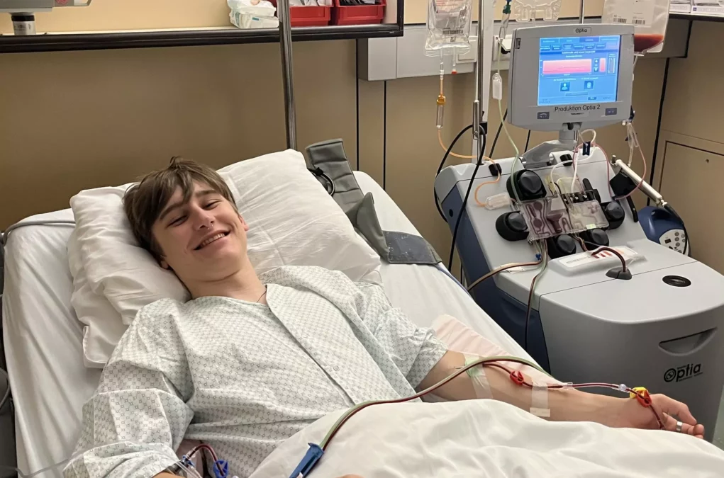 Ein Bild auf 5min.at zeigt den Lebensretter und Stammzellen-Spender David aus Steyr