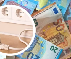 Bild auf 5min.at zeigt eine Steckdose und einen Geldschein.