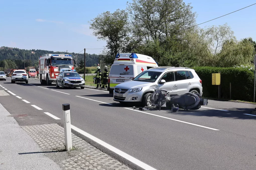 Foto auf 5min.at zeigt einen Motorradunfall