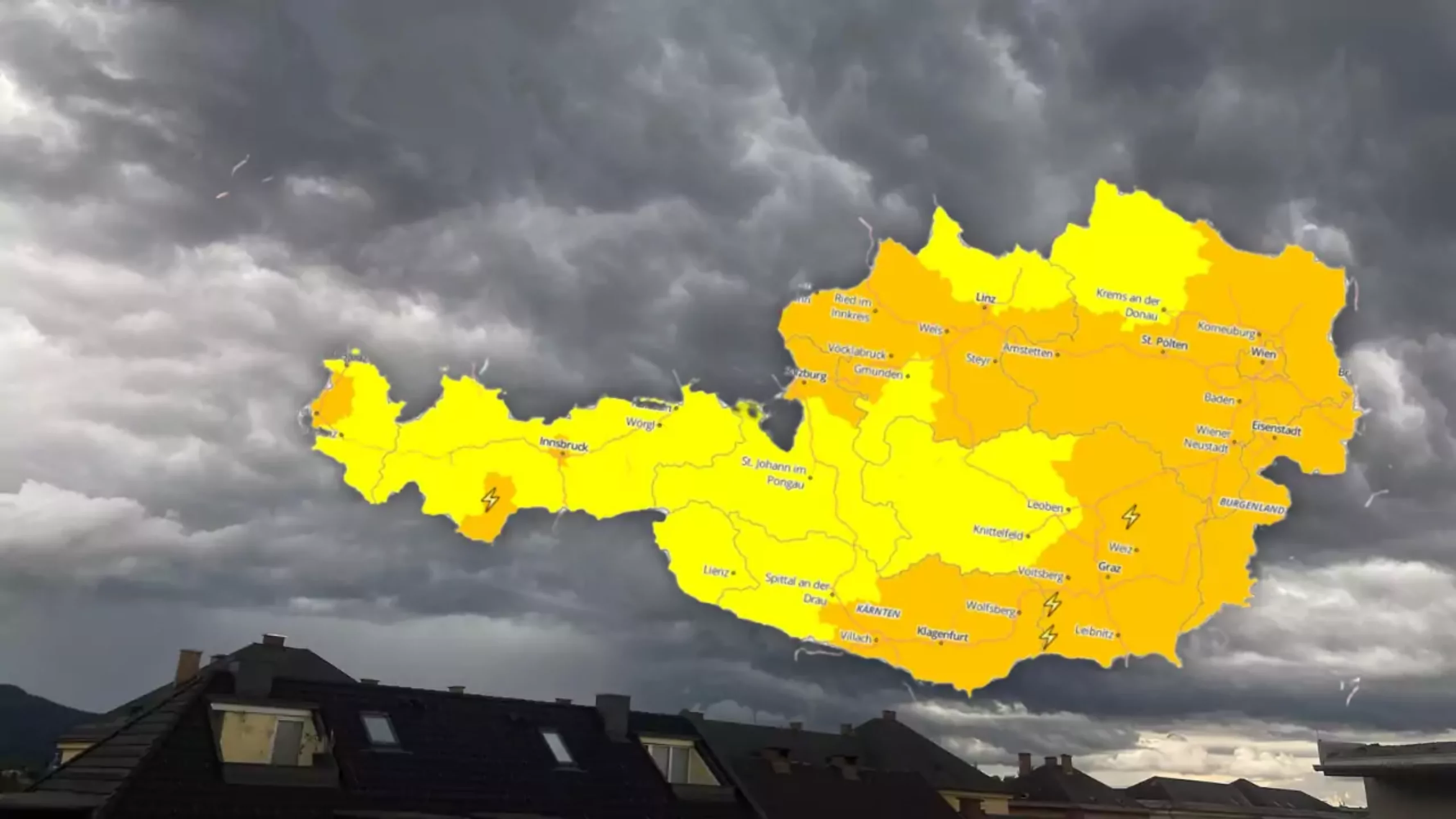 Bild auf 5min.at zeigt eine Warnkarte.