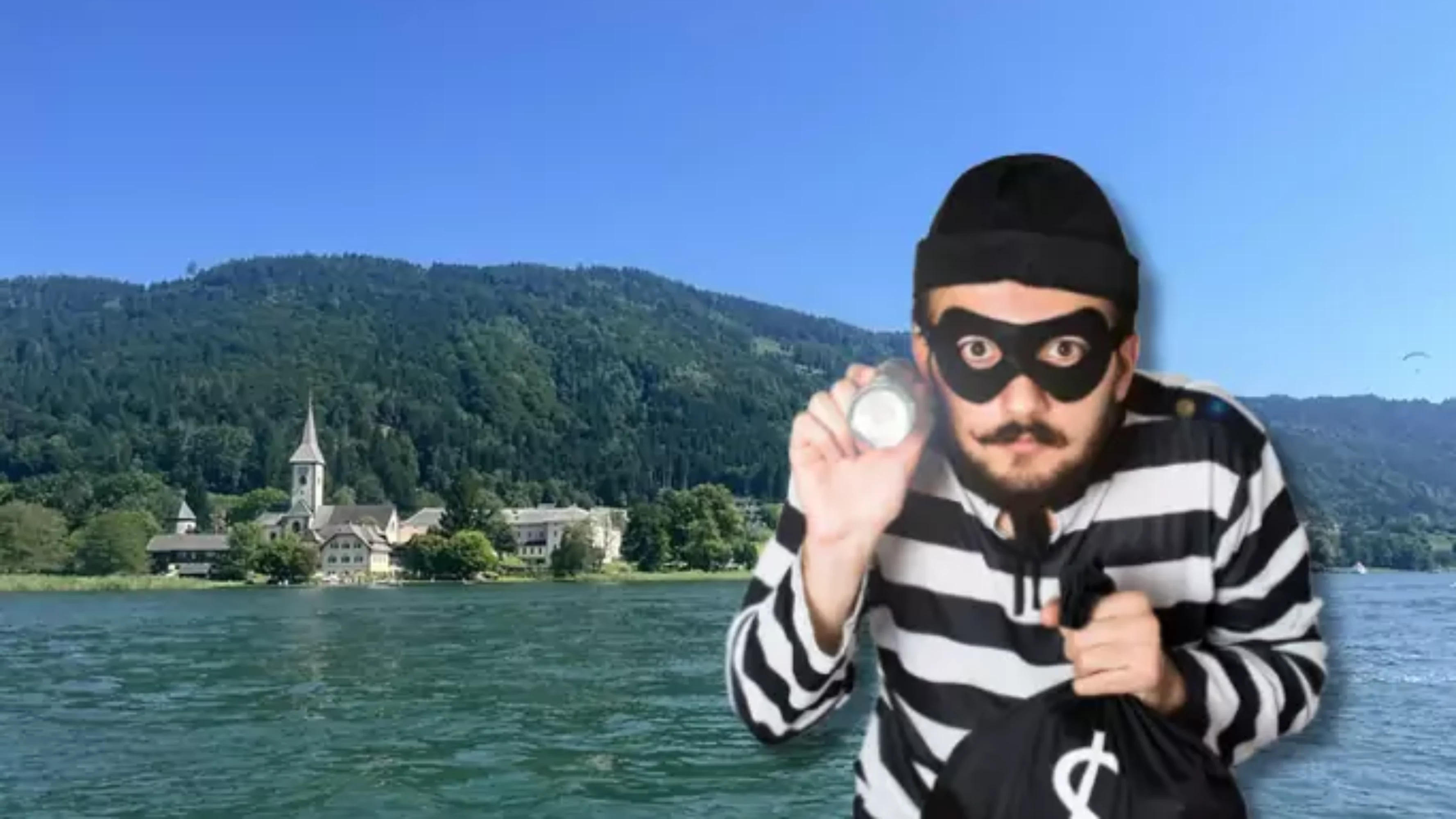 Das Bild auf 5min.at zeigt einen Dieb am Ossiacher See.