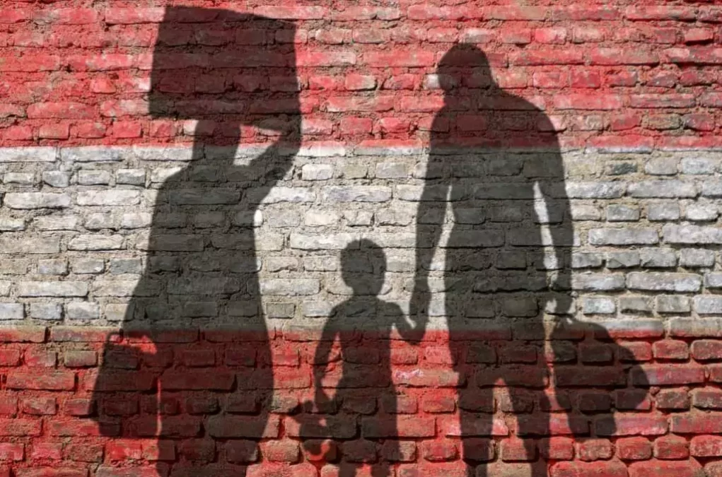 Bild auf 5min.at zeigt den Schatten einer Familie.