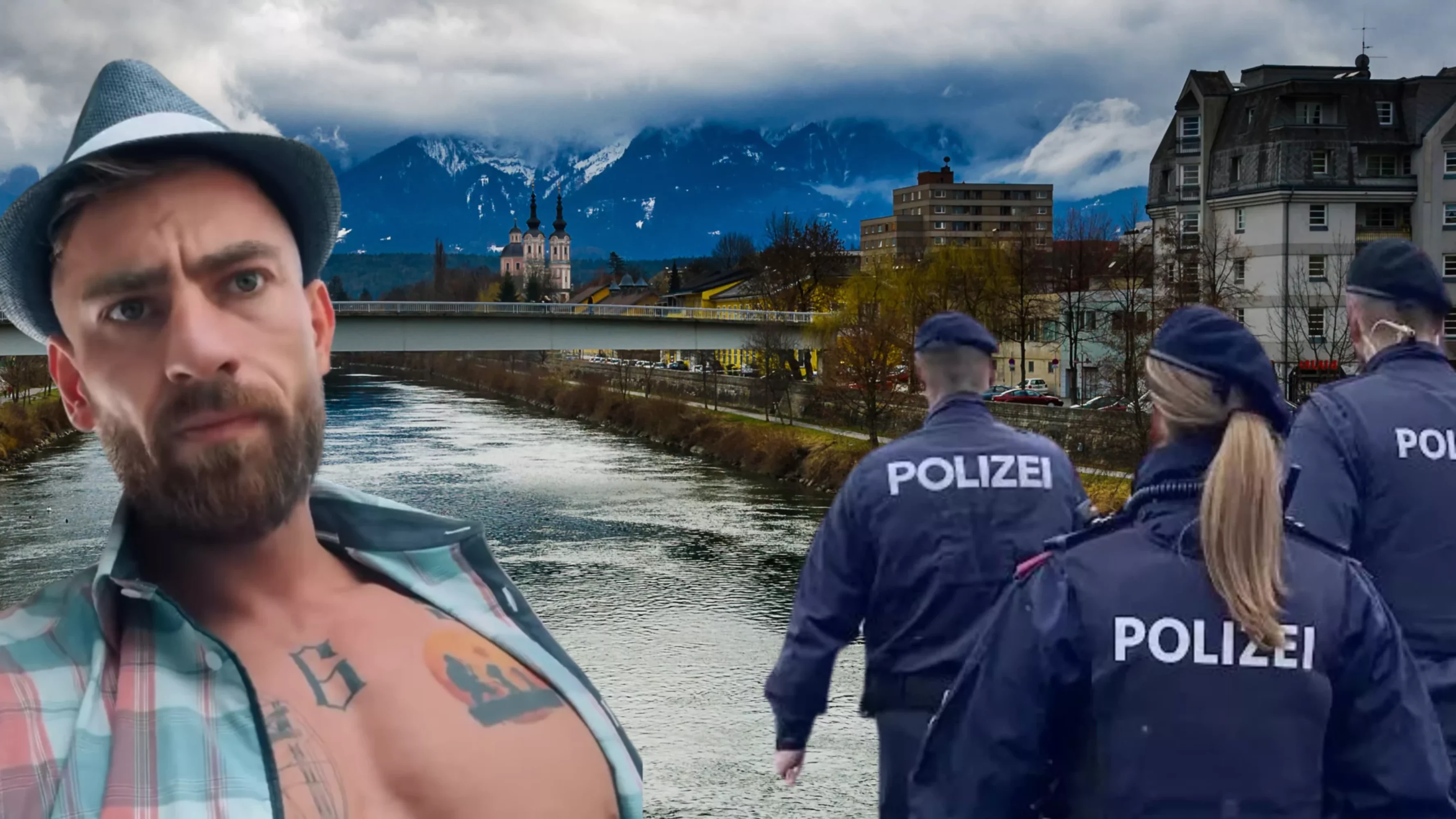 Ein Bild auf 5 Minuten zeigt Mois in Villach und Polizisten