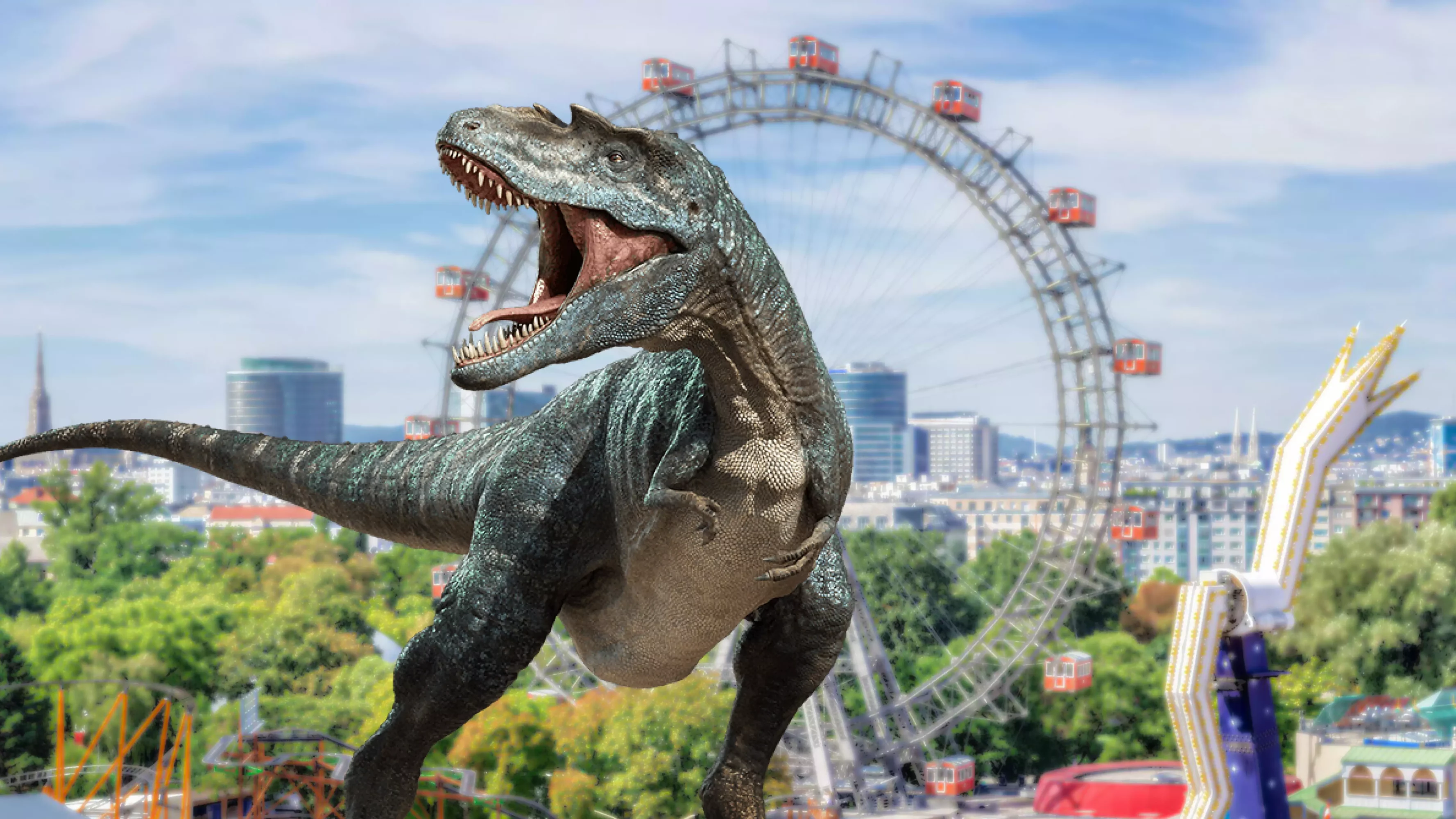 Das Bild auf 5min.at zeigt einen Dinosaurier in Wien.