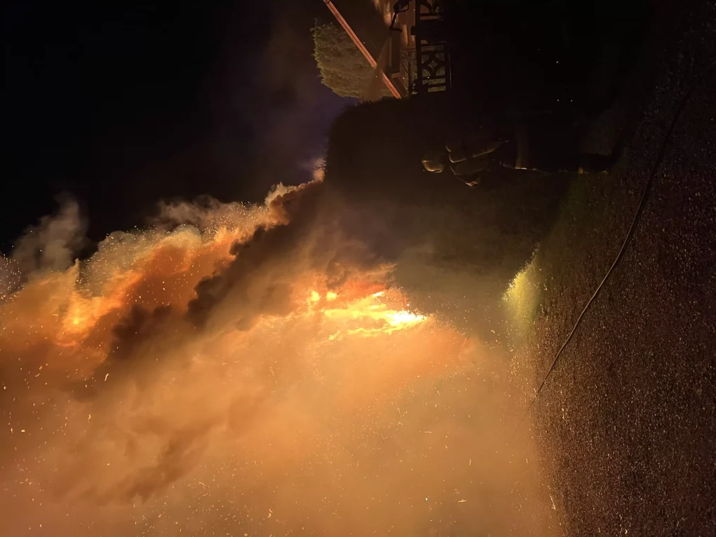 Das Bild auf 5min.at zeigt einen Heckenbrand.