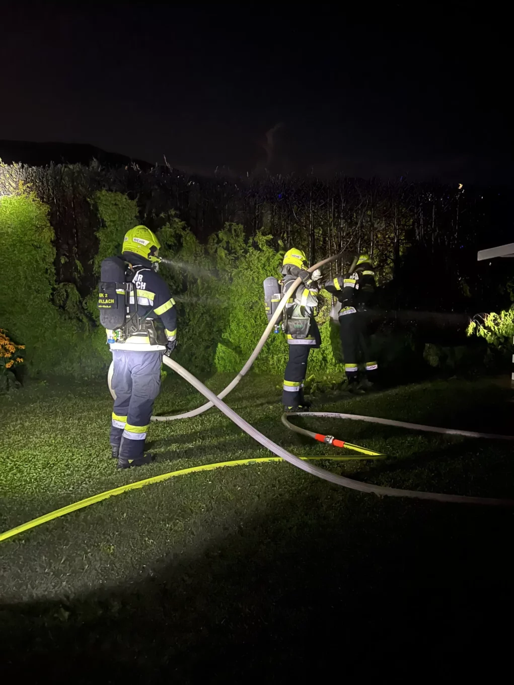 Das Bild auf 5min.at zeigt einen Heckenbrand.