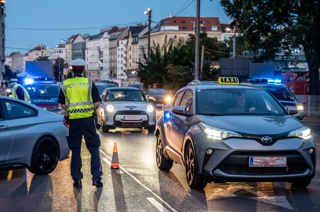 Ein Bild auf 5min.at zeigt die Schwerpunktaktion in Wien.