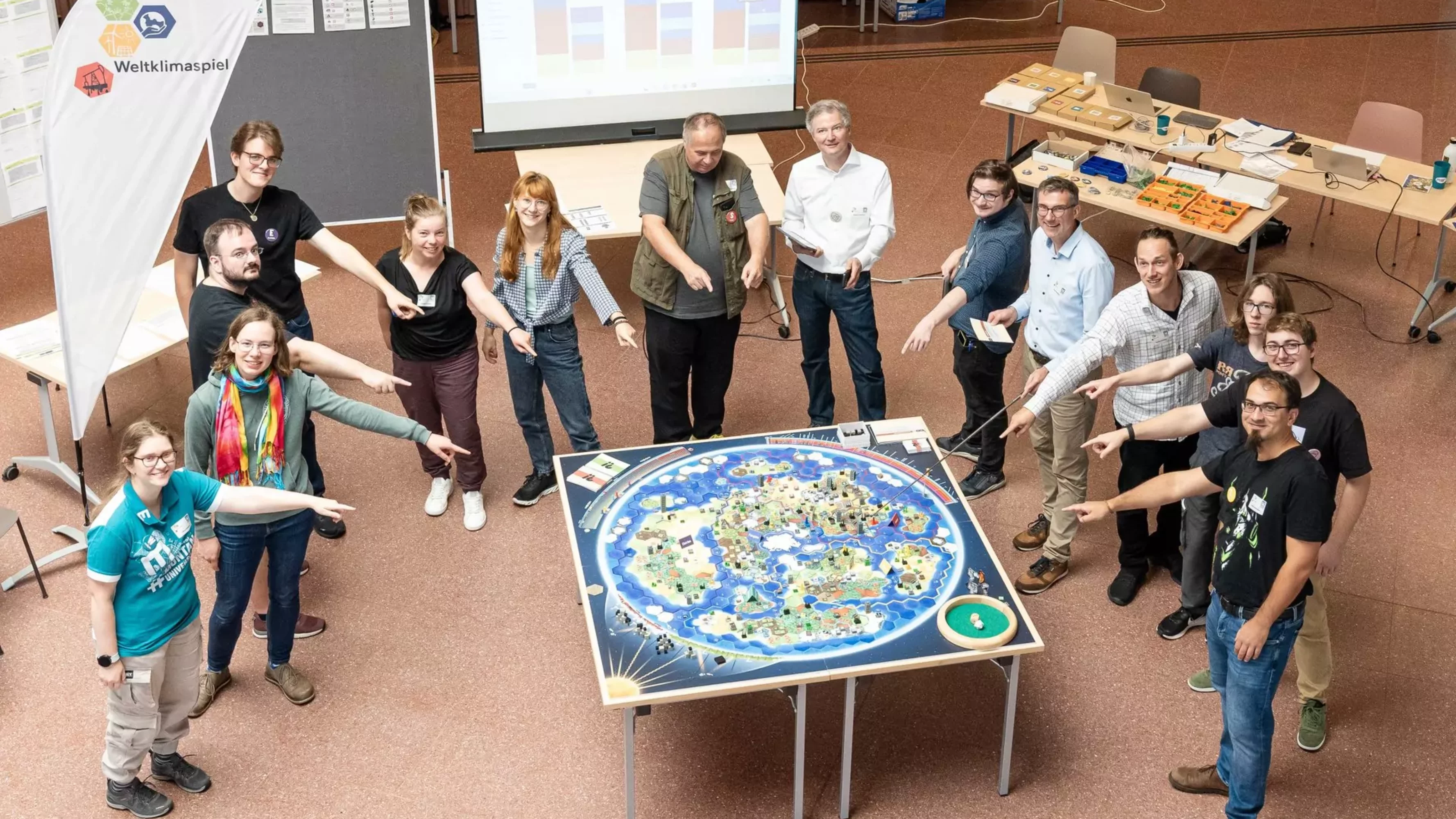 Bild auf 5min.at zeigt das Weltklimaspiel der Montanuni Leoben
