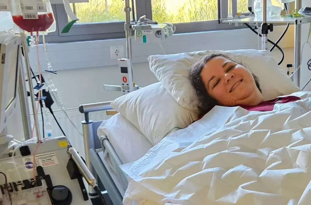 Das Bild auf 5min.at zeigt Stammzellenspenderin Sonja aus Hartberg in der Steiermark.