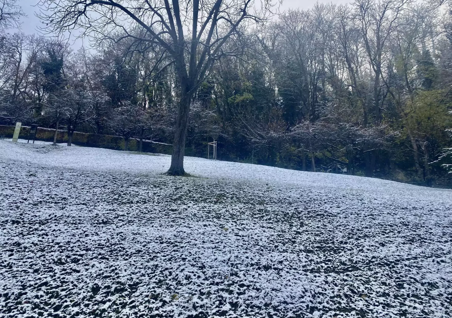 Bild auf 5min.at zeigt Schnee am Grazer Schloßberg.