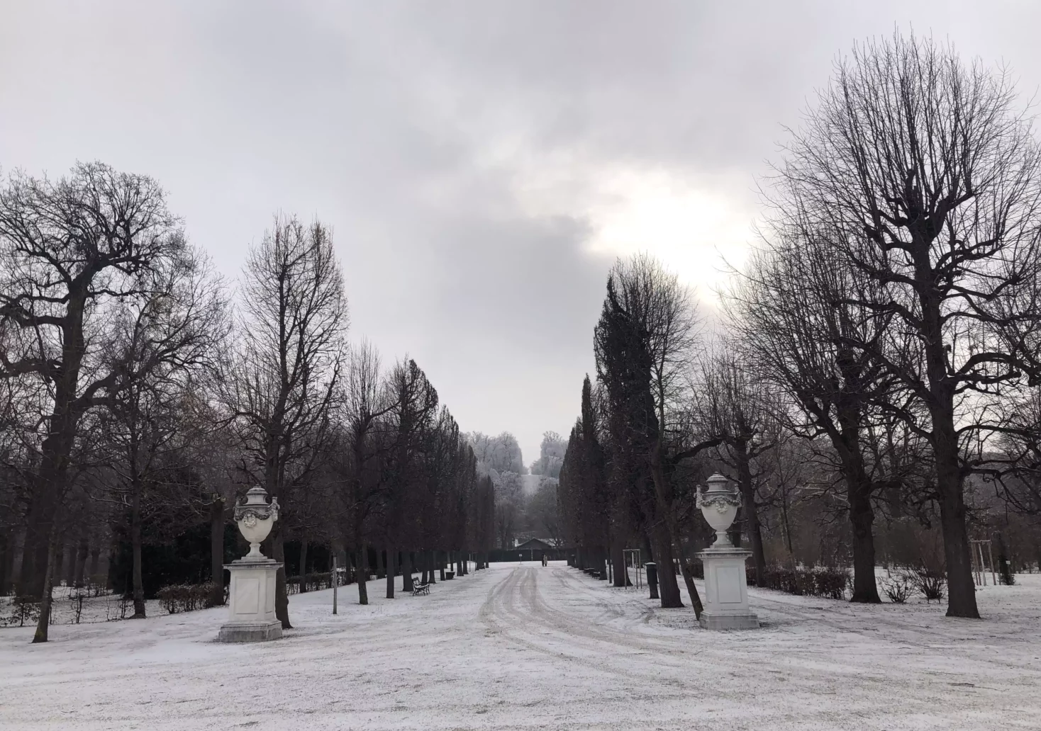 Ein Bild auf 5min.at zeigt das winterliche Wetter in Schönbrunn in Wien.