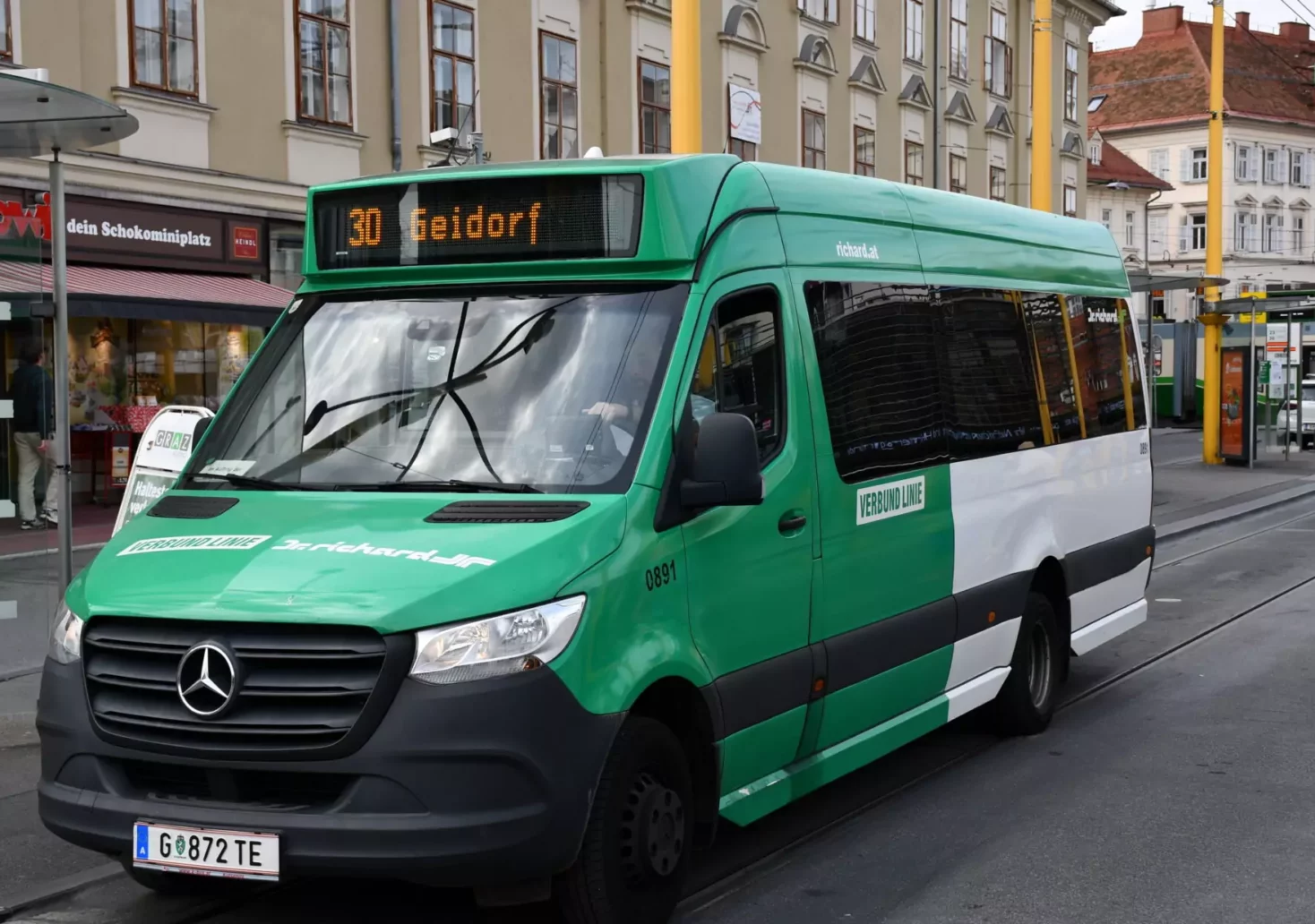 Das Bild auf 5min.at zeigt einen Bus der Grazer Linien.