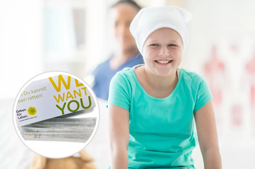 Bild auf 5min.at zeigt ein Kind mit Leukämie Krebs