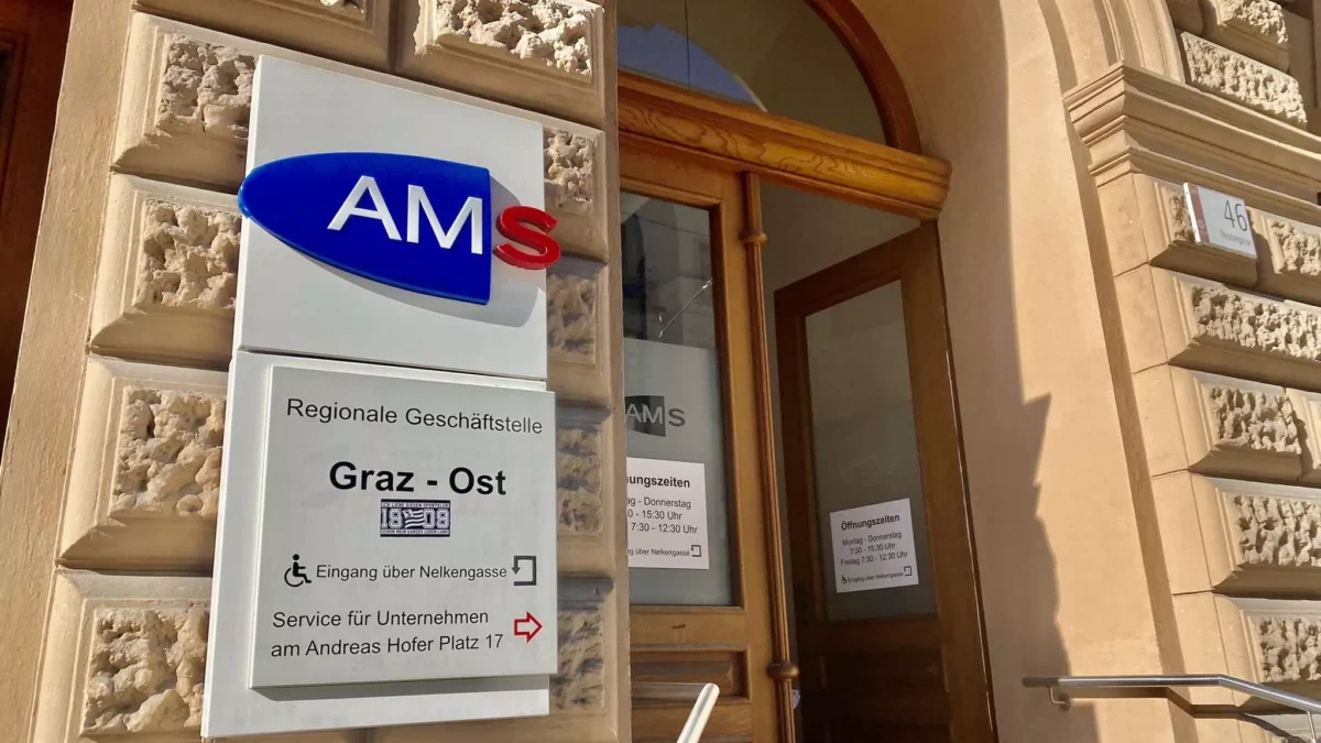 Bild auf 5min.at zeigt das AMS in Graz.