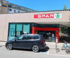Foto in Beitrag von 5min.at: Zu sehen ist der SPAR an der Kreuzung Humboldtstraße/Körblergasse in Graz von vorne.