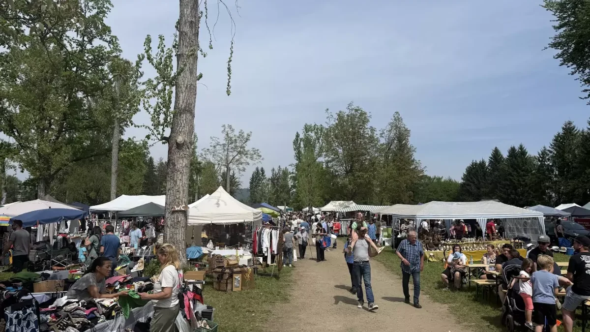 Das Bild auf 5min.at zeigt den Flohmarkt in Viktring.