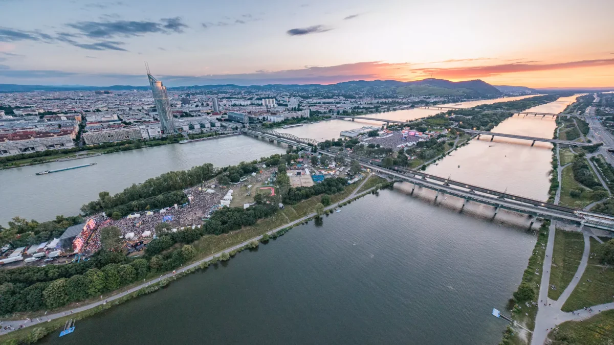 Bild auf 5min.at zeigt das Donauinselfest Wien.