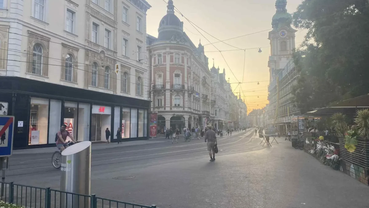 Bild auf 5min.at zeigt die Grazer Innenstadt.
