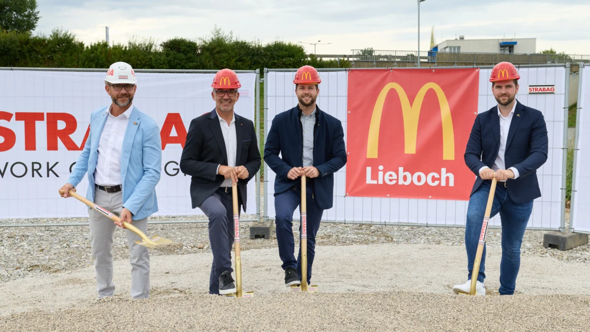 Foto auf 5min.at zeigt den Spatenstich vom McDonald's in Lieboch