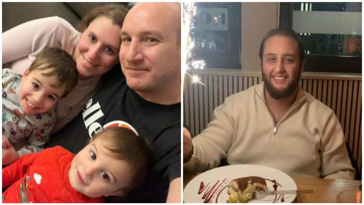 Foto in Beitrag von 5min.at zeigt Sandra mit ihrer Familie links und Enes rechts.