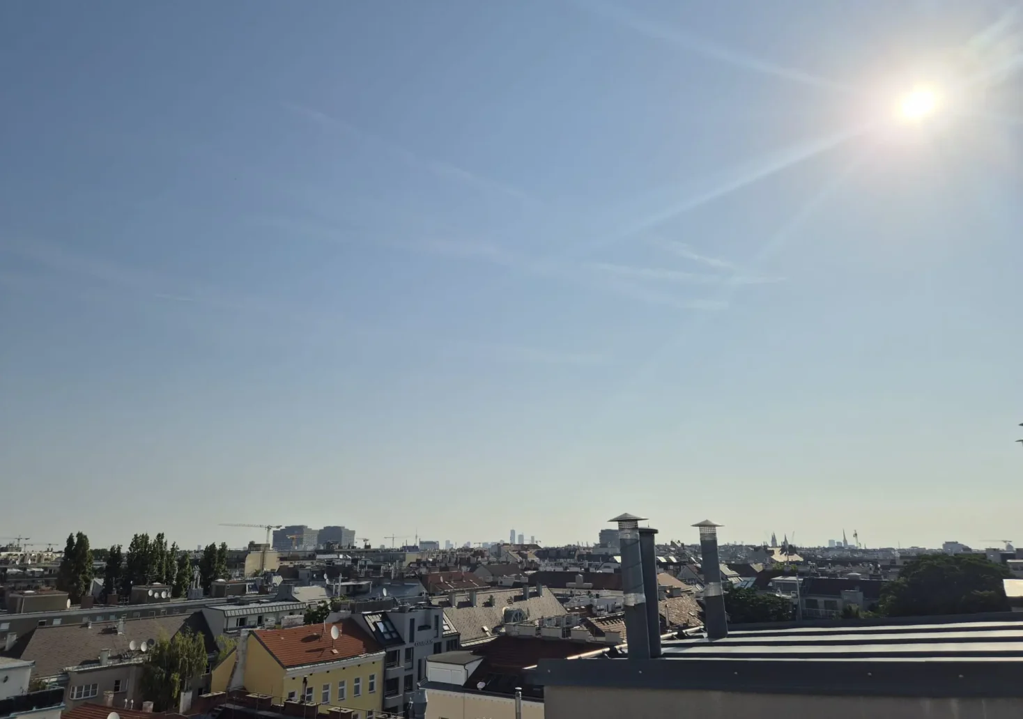 Bild auf 5min.at zeigt Wien bei strahlendem Sonnenschein