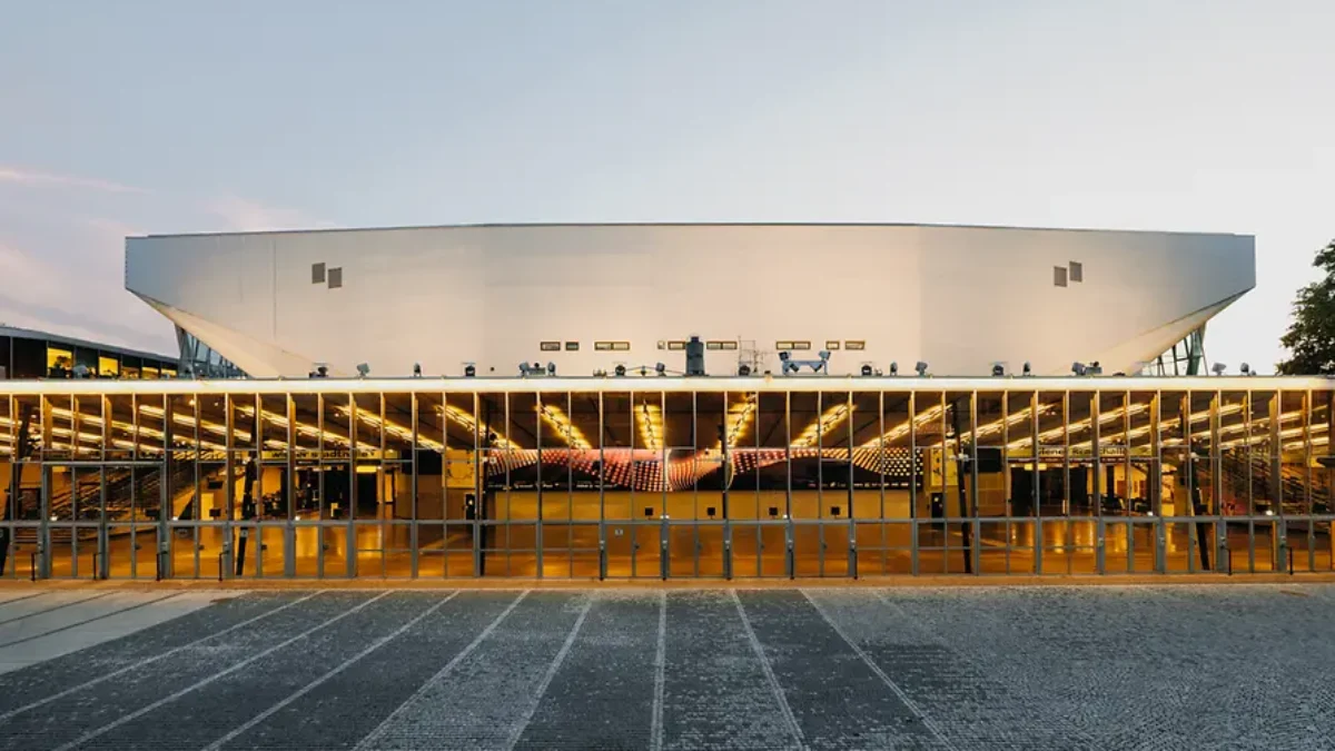 Das Foto auf 5min.at zeigt die halle D der Wiener Stadthalle.