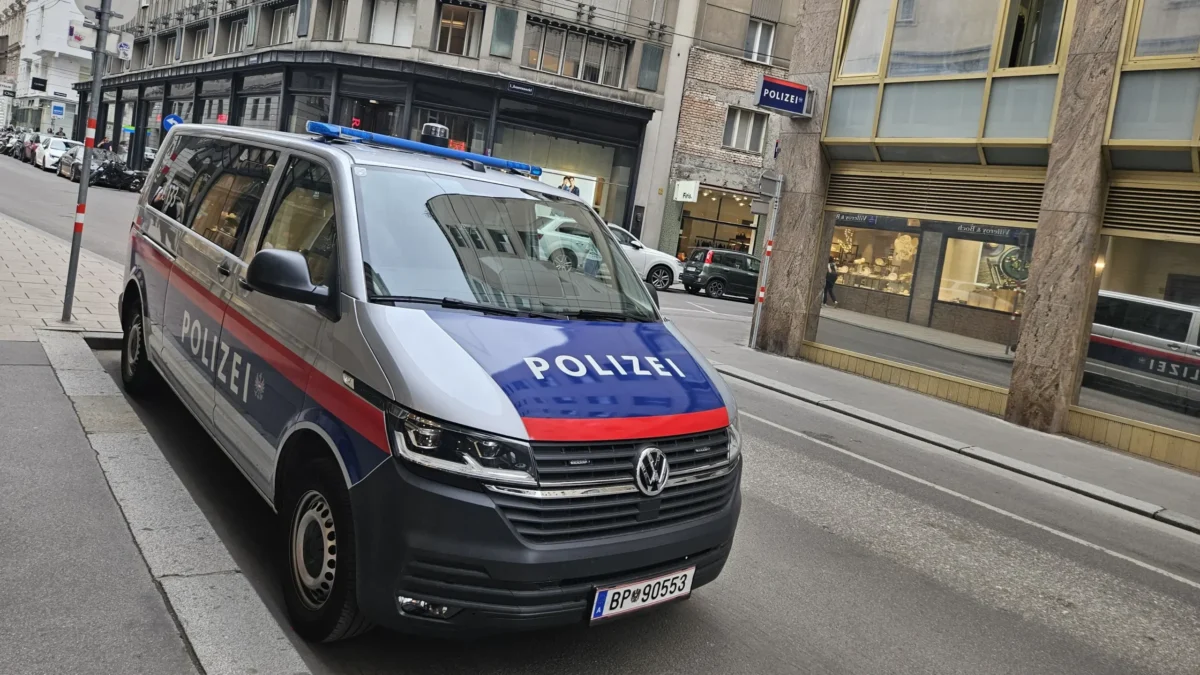 Bild auf 5min.at zeigt ein Wiener Polizeiauto